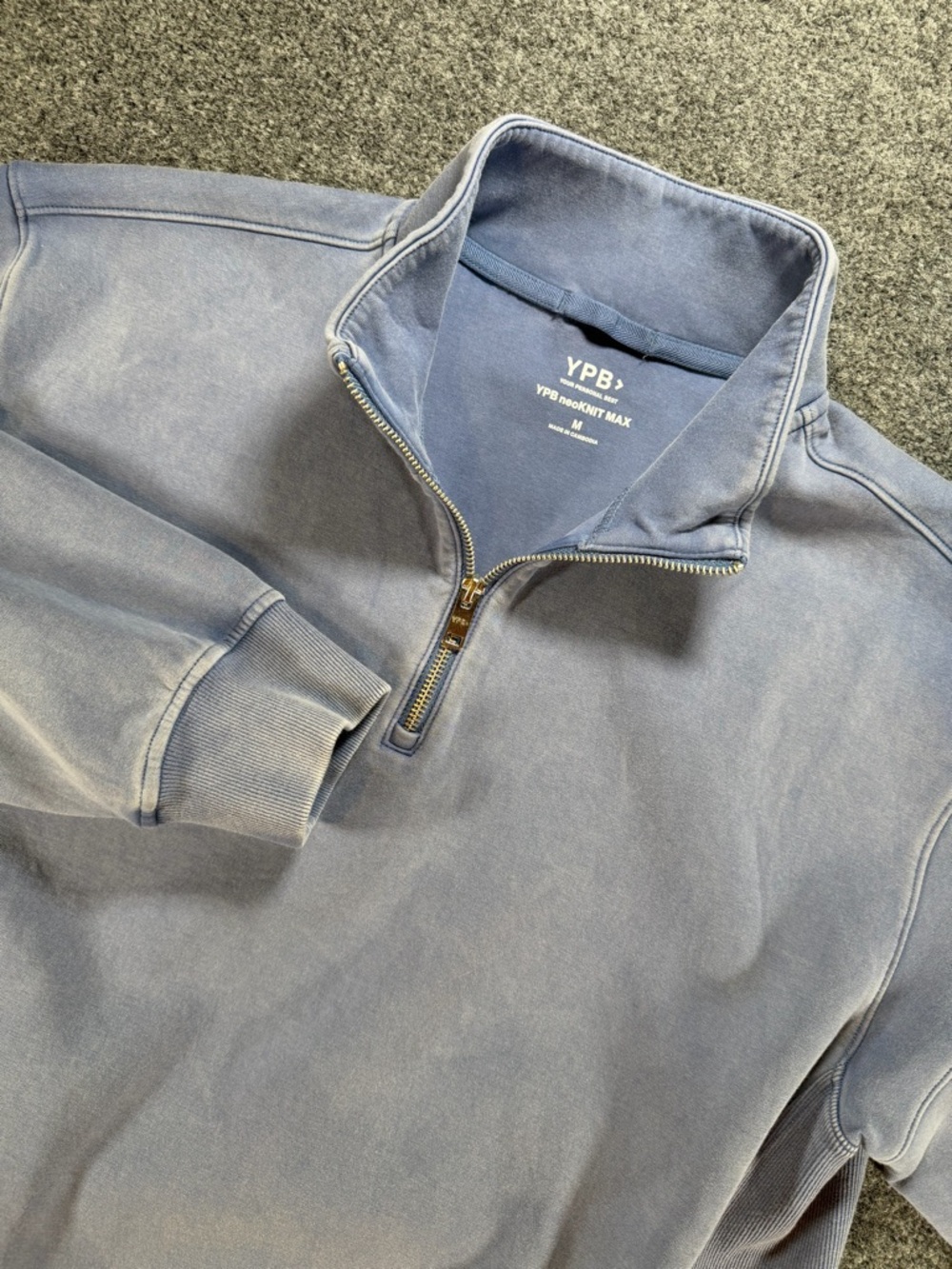 YPB Abercrombie Woman’s Oversized Half-Zip Sweatshirt in Faded Blue